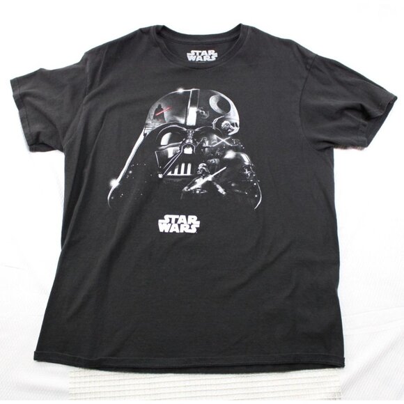 Star Wars Darth Vader Graphic Mens T-Shirt Black Large Cotton - Picture 1 of 5